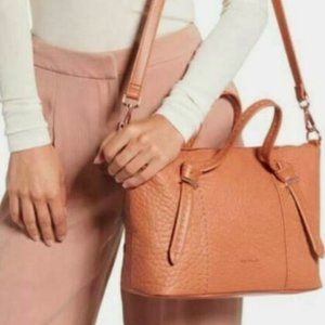 Ted Baker London "Olmia" Tan Leather Knotted Transitional Style Medium Tote $295